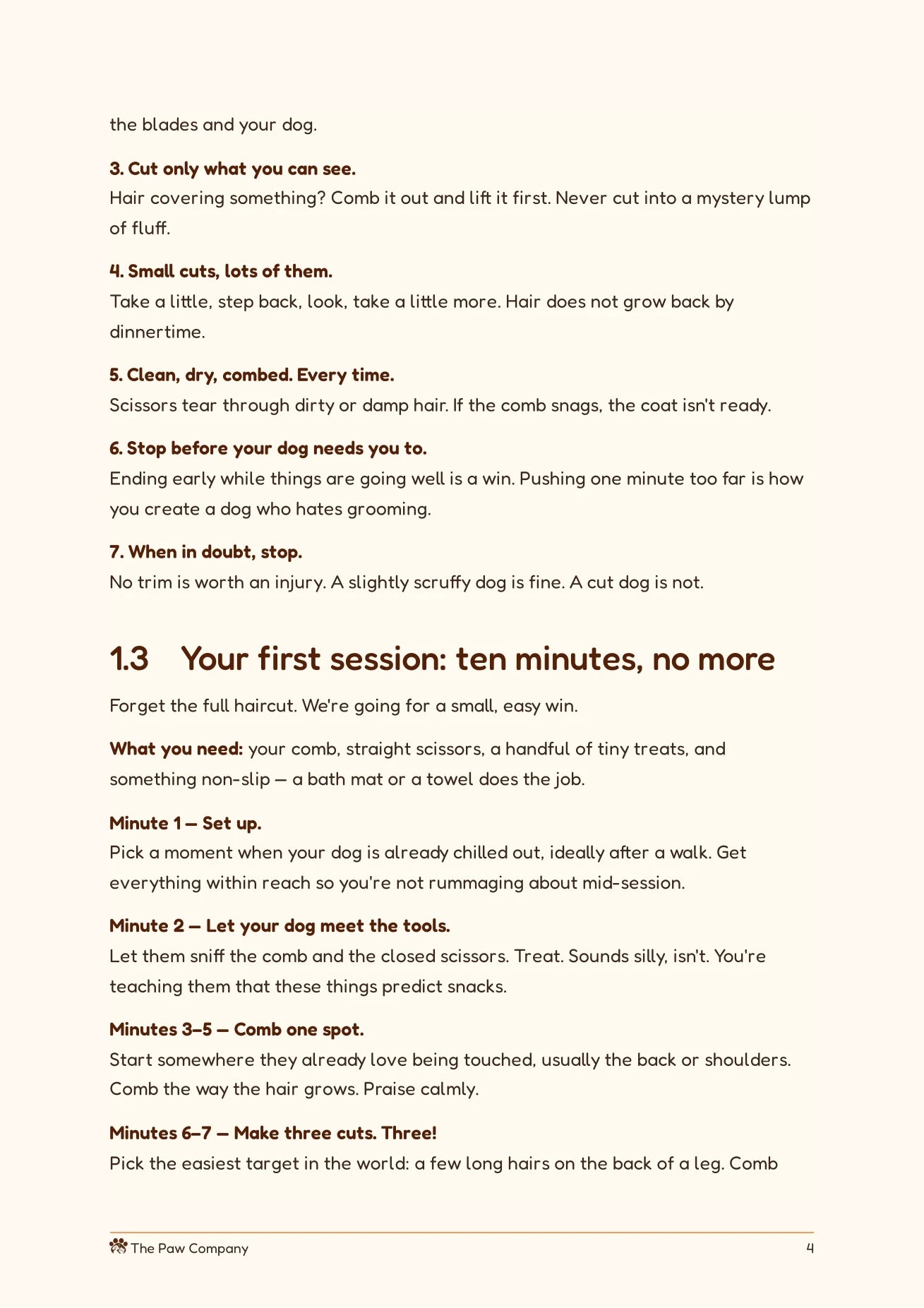 The Home Groomer's Handbook preview page 4