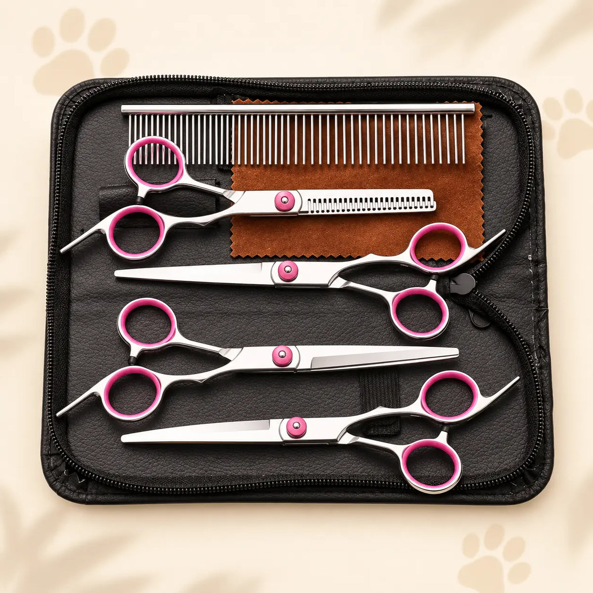 Home Grooming Scissors Kit + FREE Groomer's Handbook